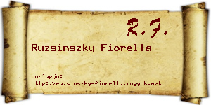 Ruzsinszky Fiorella névjegykártya